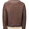 Men's Aviator Faux Shearling Brown Leather Jacket Men's Aviator Faux Shearling Brown Leather Jacket