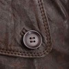 Men's Single Breasted Brown Waxed Leather Coat Men's Single Breasted Brown Waxed Leather Coat