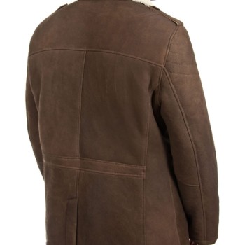 Men's Shearling Brown Sheepskin Leather Coat