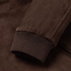 Men's Brown Suede Bomber Shearling Trim Jacket