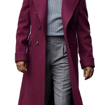 Men’s Burgundy Trench Coat