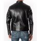Men's Motorcycle Iron Heart Black Leather Jacket