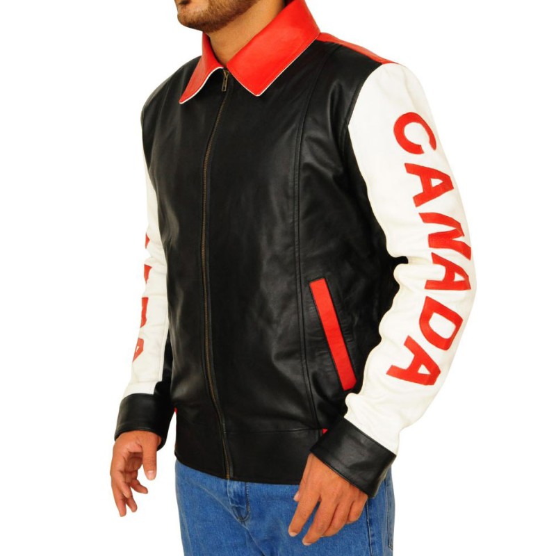 Men's Canadian Flag Leather Jacket Men's Canadian Flag Leather Jacket