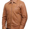 Men's Shirt Collar Casual Tan Brown Jacket Men's Shirt Collar Casual Tan Brown Jacket