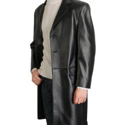 Men's Casual Wear Walking Cowhide Leather Coat