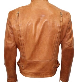 Men's Designer Casual Brown Leather Jacket
