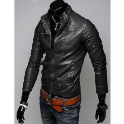 Men's Slim Fit Multi Colors Option Leather Jacket