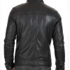 Men's Casual Stand Up Collar Casual Black Jacket