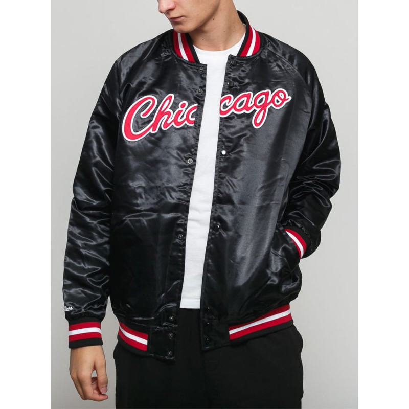 Men's Bulls Satin Bomber Jacket Men's Bulls Satin Bomber Jacket