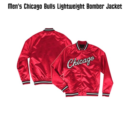 Men's Bulls Satin Bomber Jacket