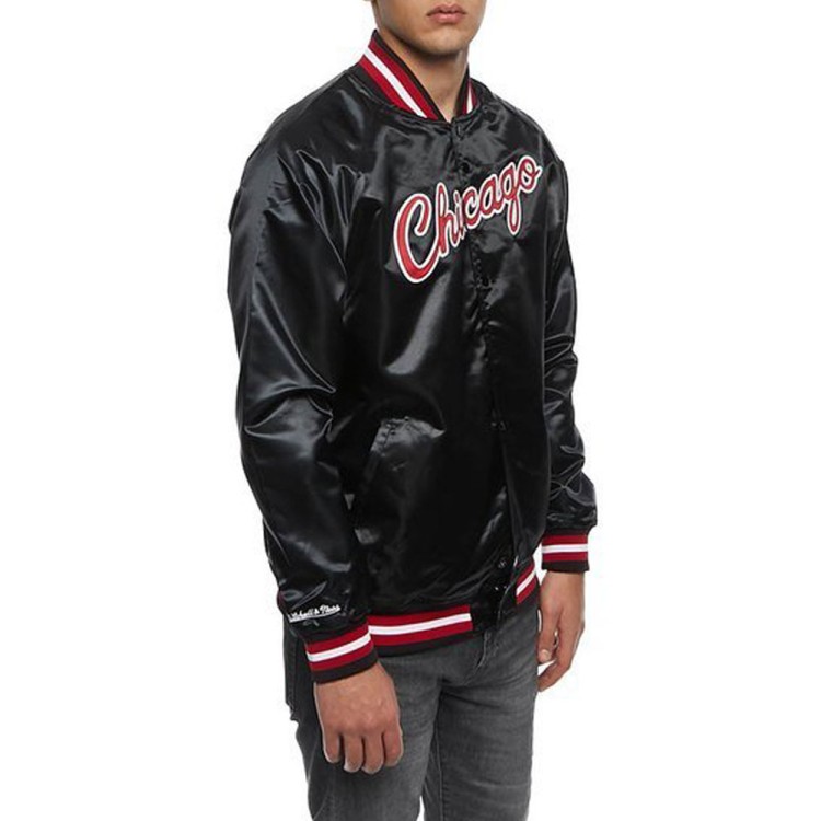 Men's Bulls Satin Bomber Jacket Men's Bulls Satin Bomber Jacket