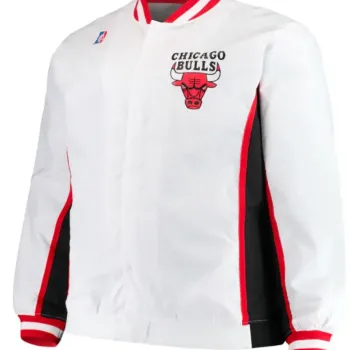 Men's Classics Chicago Bulls White Bomber Jacket