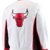 Men's Classics Chicago Bulls White Bomber Jacket Men's Classics Chicago Bulls White Bomber Jacket