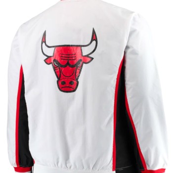 Men's Classics Chicago Bulls White Bomber Jacket