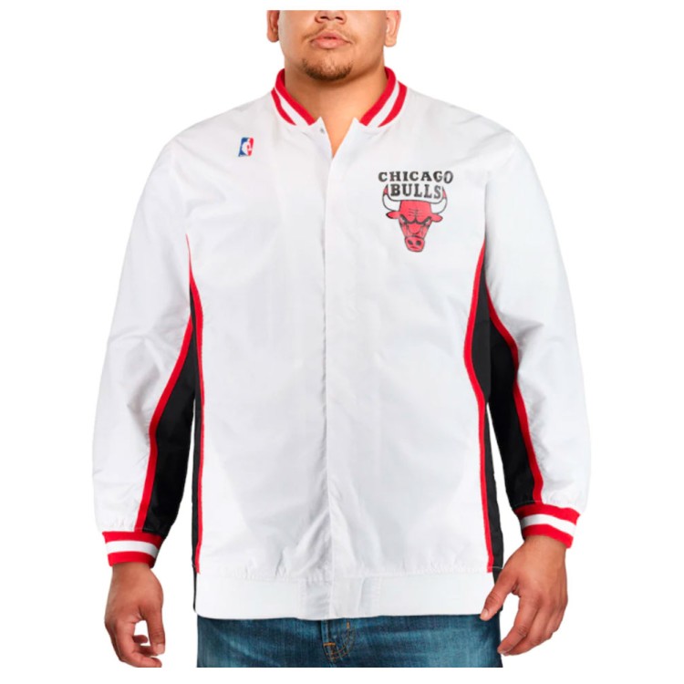 Men's Classics Chicago Bulls White Bomber Jacket Men's Classics Chicago Bulls White Bomber Jacket