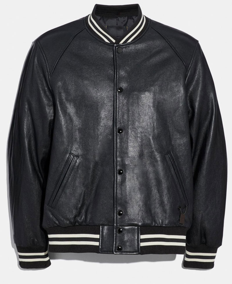 varsity leather jacket