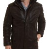 Men's Double Collar Dark Brown Coat Style Jacket Men's Double Collar Dark Brown Coat Style Jacket