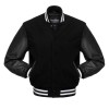 Men's College Black Bomber Jacket Men's College Black Bomber Jacket