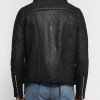 Men's Cow Black Leather Winter Shearling Jacket Men's Cow Black Leather Winter Shearling Jacket