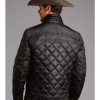 Men's Cowboy Quilted Black Down Jacket Men's Cowboy Quilted Black Down Jacket