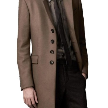 Men’s Dark Sable Velvet Collar Coat