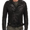 Men's Asymmetrical Design Cropped Biker Black Leather Jacket Men's Asymmetrical Design Cropped Biker Black Leather Jacket