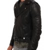 Men's Asymmetrical Design Cropped Biker Black Leather Jacket Men's Asymmetrical Design Cropped Biker Black Leather Jacket