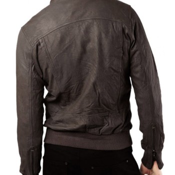 Men's Designer Stylish Look Bomber Brown Leather Jacket