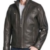 Men's Faded-Seam Cycle Vintage Leather Black Jacket Men's Faded-Seam Cycle Vintage Leather Black Jacket