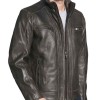 Men's Faded-Seam Cycle Vintage Leather Black Jacket Men's Faded-Seam Cycle Vintage Leather Black Jacket
