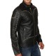 Men's Designer FJM423 Studded Black Leather Jacket