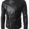 Men's FJM457 Designer Asymmetrical Motorcycle Black Leather Jacket Men's FJM457 Designer Asymmetrical Motorcycle Black Leather Jacket