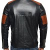 Men's FJM528 Biker Brown Design Black Leather Jacket Men's FJM528 Biker Brown Design Black Leather Jacket