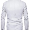 Men's FJM578 Shirt Style White Double Breasted Jacket