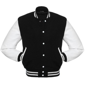 Men's FJV01 Bomber Black and White Jacket