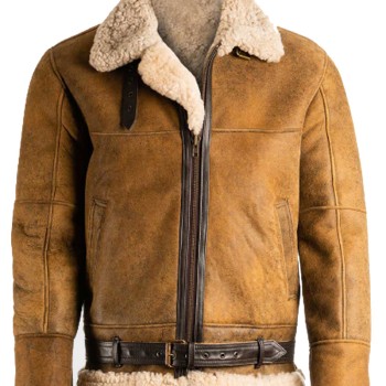 Men's Flight Aviator B3 Shearling Brown Leather Jacket