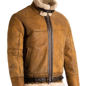 Men's Flight Aviator B3 Shearling Brown Leather Jacket