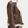 Men's Forest Double Face Shearling Brown Leather Jacket