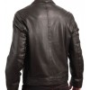 Men's Shirt Collar Front Zip Closure Dark Brown Jacket Men's Shirt Collar Front Zip Closure Dark Brown Jacket