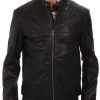 Men's Snap Tab Collar Front Zipper Closure Jacket