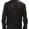 Men's Snap Tab Collar Front Zipper Closure Jacket