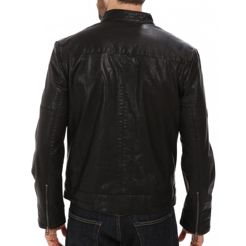 Men's Snap Tab Collar Front Zipper Closure Jacket Men's Snap Tab Collar Front Zipper Closure Jacket