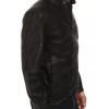 Men's Snap Tab Collar Front Zipper Closure Jacket