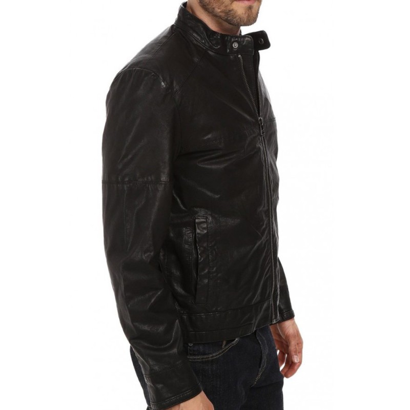 Men's Snap Tab Collar Front Zipper Closure Jacket Men's Snap Tab Collar Front Zipper Closure Jacket