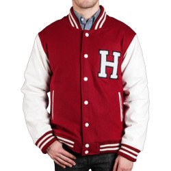 Men's Bomber Harvard Red and White Jacket