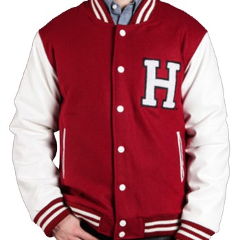 Men's Bomber Harvard Red and White Jacket