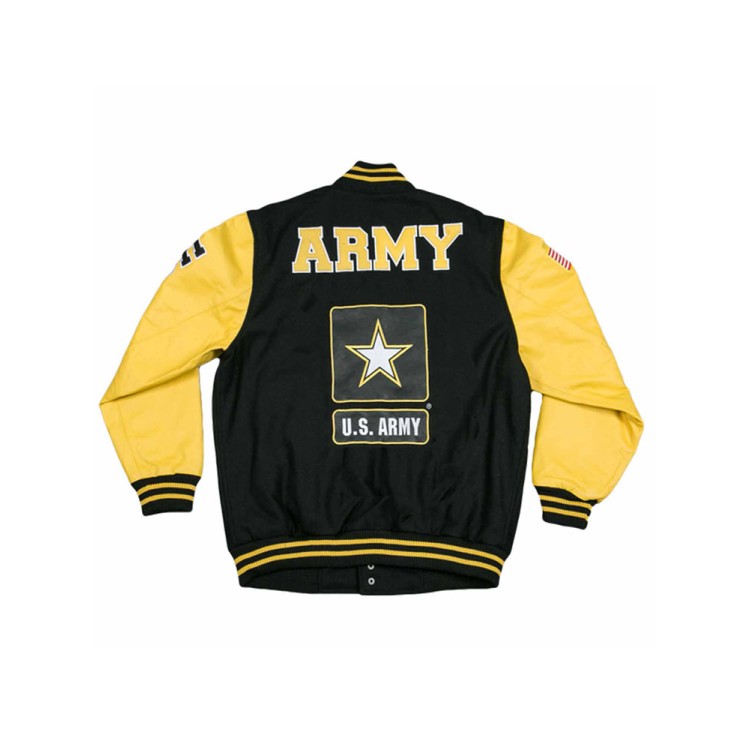 Men's Varsity American Flag Army Hooah Jacket Men's Varsity American Flag Army Hooah Jacket
