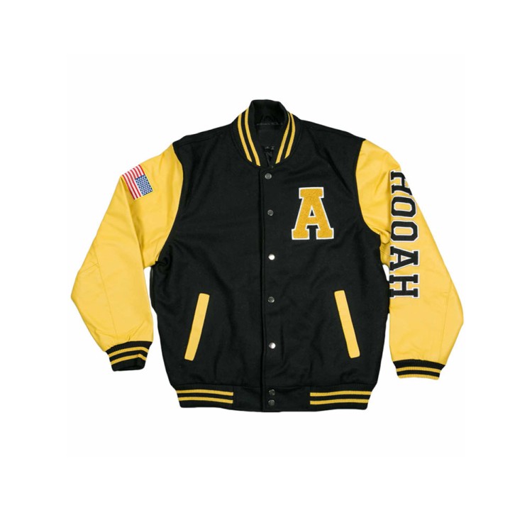 Men's Varsity American Flag Army Hooah Jacket Men's Varsity American Flag Army Hooah Jacket