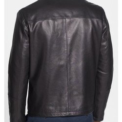 Men's Lakewood Black Leather Biker Jacket