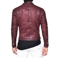 Men's Designer Diamond Quilted Lambskin Leather Jacket
